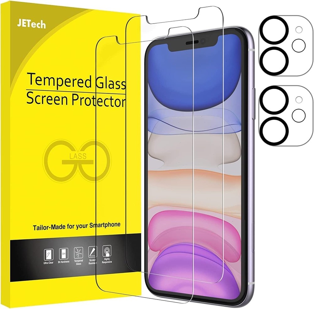 2PCS Screen Protector & Camera Lens Protector for iPhone 11 6.1 Inch Tempered Gl