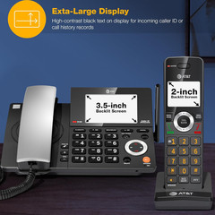 CL84218 DECT 6.0 Corded/Cordless Phone System with Smart Call Blocker, Answering