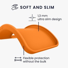 Soft Slim TPU Silicone Cover Case for Samsung Galaxy S25 FE – Fruity Orange