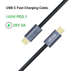 28V 5A USB C to USB C Cable Type C Fast Charging PD 3.1 140W 5ft Nylon Braided