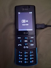 LG CF360 AT&T Slider Phone Blue Black Used Works