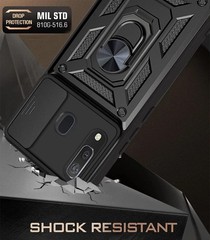 Case for Samsung Galaxy A20 /A30 with Screen Protector Magnetic car mount Black