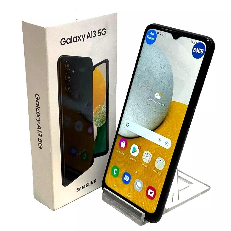 Black (New) Samsung Galaxy A13 5G (A136U) – 64GB GSM & CDMA Unlocked Smartphone