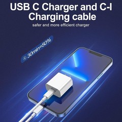 iPhone Charger Block 2-Pack with 2 Long Fast Charging Type-C Cables