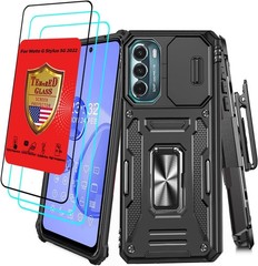 Motorola Moto G Stylus 5G 2022 Case with Screen Protector, Belt Clip, Heavy Duty