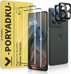 2PCS Screen Protector & Camera Lens Protector for Motorola Edge 2025 6.70 Inch 9