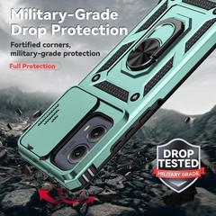for Motorola Moto Edge 2024 Case with Tempered Glass Screen Protector Multicolor