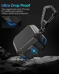 Safety Lock Case for Galaxy Buds 4 and 4 Pro (2026) with Keychain & Cleaning Kit