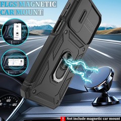 Samsung Galaxy A06 Phone Case with 2PCS Screen Protector and Kickstand, Black