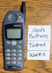 Nokia 5185i – Gray and Black ( Digital ) Cellular TDMA Phone – Works/Needs Batt