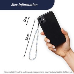 Beaded Phone Charm Y2K Kawaii Handmade Acrylic Lanyard Wrist Strap Keychain