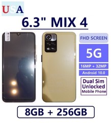 MIX 4 – 6.3&Prime; SmartPhone 8GB+256GB Android 10.0 Dual Sim Unlocked Mobile Gold