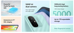 Xiaomi Redmi 12C 4G LTE Mint Green – 4GB RAM – 128GB ROM – Unlocked – NEW