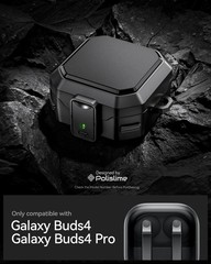 Safety Lock Case for Galaxy Buds 4 and 4 Pro (2026) with Keychain & Cleaning Kit