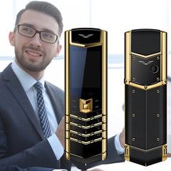 Classic Senior Mobile Phone Elegant Metal Signature Handmade Cellphone Dual SIM