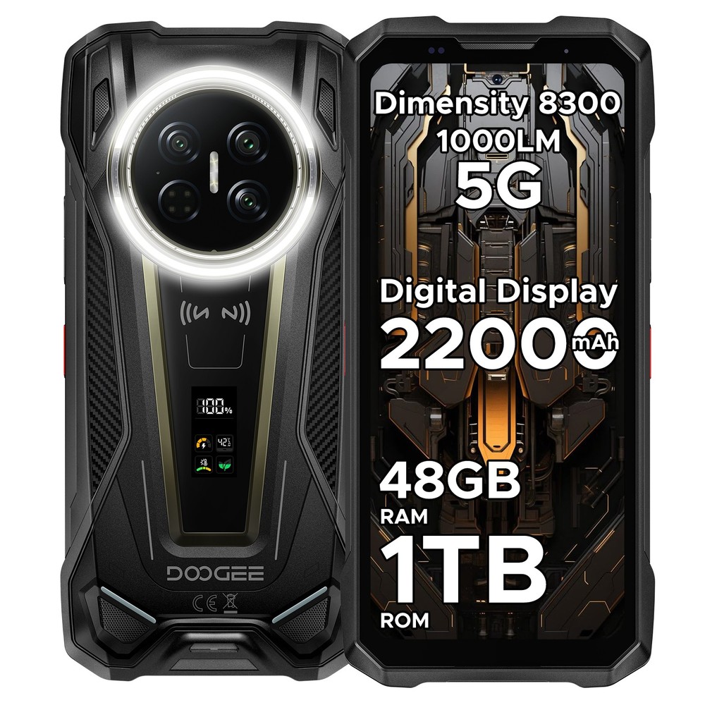 2026 DOOGEE VMAX2PRO 48GB+1TB 5G Unlocked Rugged Smartphone 22000mAh Android 16
