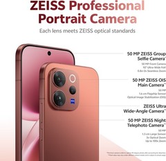 Vivo V70 Elite 12GB 256GB Passion Red 5G Global Version Unlocked NFC Dual Sim
