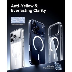 Clear iPhone 17 Pro Max Case, Shockproof Military Grade, Slim Thin Design