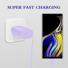 2-Pack 25W Type-C Fast Charger Block for Galaxy S23 Ultra/S22 6ft Cable