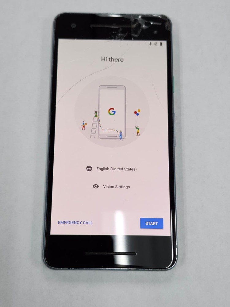 DEFECTIVE – Google Pixel 2 – 64 GB – Blue – Unlocked – G011C – 12518