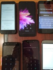 Lot of 9 Mixed Brand hTC/REVVL/ coolpad/TCL and other Smartphone For parts