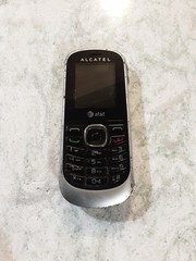 Alcatel Black & Silver AT&T 1.8 inch Color Screen Phone Working