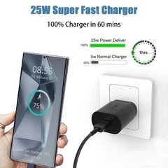 25W Super Fast Type-C Charger Adapter for Samsung Galaxy A17 A16 5G A15 5G