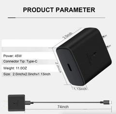 45W USB-C Super Fast Wall Charger + 6FT Cable For Samsung Galaxy S20 S21 S22 S24