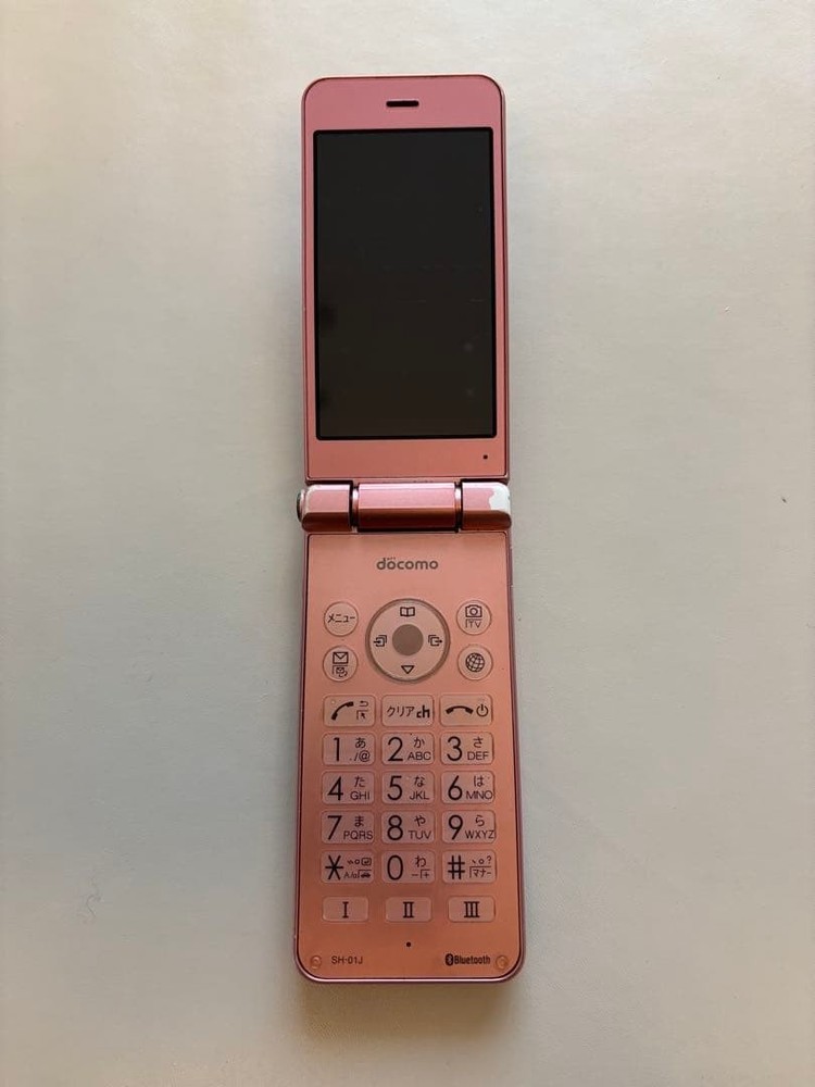 SHARP Docomo SH-01J Aquos KEITAI 2 ANDROID FLIP PHONE PINK Used Japan