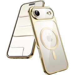 Magnetic iPhone 17 Air Case, Full Camera Protection, Shockproof TPU & PC, Gold