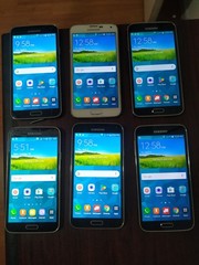 Lot of 6 Samsung Galaxy S5 SM-G900T and SM-G900V 16GB Smartphone