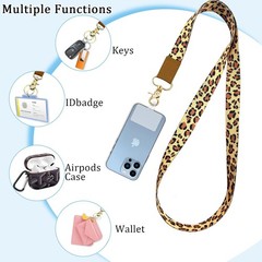 Phone Lanyard Wrist Strap, Cell Phone Lanyards for Neck, Unisex Scrunchie Lanyar