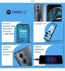 Motorola G14 (Gray, 4GB RAM, 128GB Storage) | Hatke Style, Hatke Entertainme
