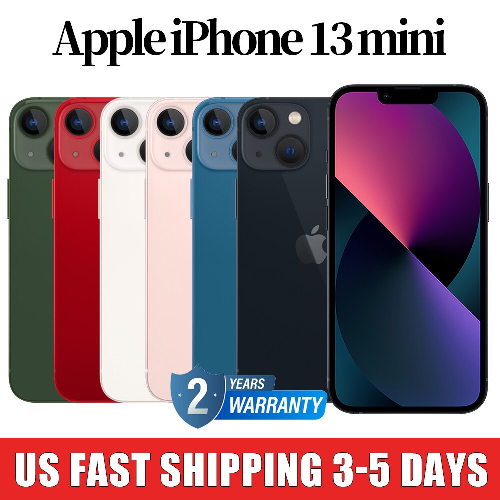 NEW Apple iPhone 13/13 Mini/12 Mini 5G Factory Unlocked ALL Colors and Memory