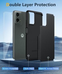 Moto G-5G 2024 Case: 14FT Military Grade Drop Protection with Screen Protector