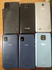Lot of 10 Mixed Brand WIKO U316AT/SKY Elite p55Max and other Smartphone For part