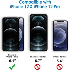 3-Pack Screen Protector for iPhone 12/12 Pro 6.1-Inch, Tempered Glass Film