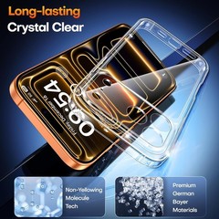 Clear Case for iPhone 17 Pro Max, Full Camera Protection & Screen Protector Incl