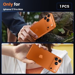 Camera Lens Protector for iPhone 17 Pro Max – Metal Aluminum Alloy, Orange Titan