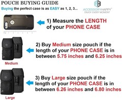 Military Grade Cell Phone Belt Holster Nylon Belt Pouch for iPhone 16, 16 Pro, 1