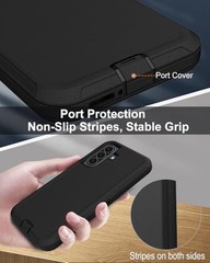 Samsung Galaxy A37 5G Case, 3-Layer Heavy Duty Defender Armor, 16ft Drop Protect