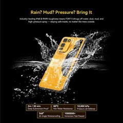 Blackview FORT 5 4G LTE Slim Rugged Cell Phone Android 16 Waterproof Octa Core