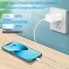 20W Super Fast Charger Cable Type C For iPhone 14 13 12 11Pro Max Xs XR 8Plus
