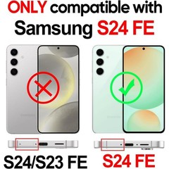 Case for Samsung Galaxy S24 FE 5G 6.7-Inch – Transparent Hard Cover with Drop &
