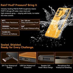 Blackview FORT 5 4G LTE Slim Rugged Cell Phone Android 16 Waterproof Octa Core