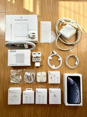 Apple iPhone & Accessories Lot: 2× iPhone 6, iPhone 4, Chargers, Cables, EarPods