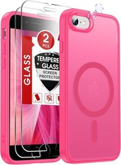 iPhone SE 2022 Case Shockproof Protective Cover Black Case + 2 Screen Protectors