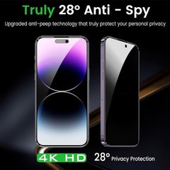 3PCS Privacy Screen Protector & Camera Lens Protector for iPhone 14 Pro Max 6.7
