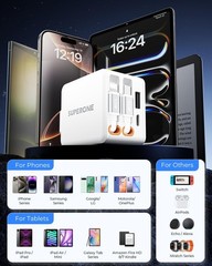 84W 4-Port USB-C Fast Charger Block for iPhone 17/16/15/14/13, Galaxy