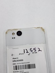 DEFECTIVE – Google Pixel 2 – 64 GB – White – Unlocked – G011C – 12552